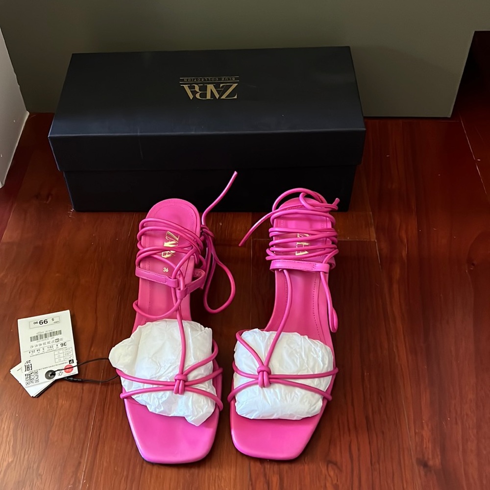 Zara pink sandals